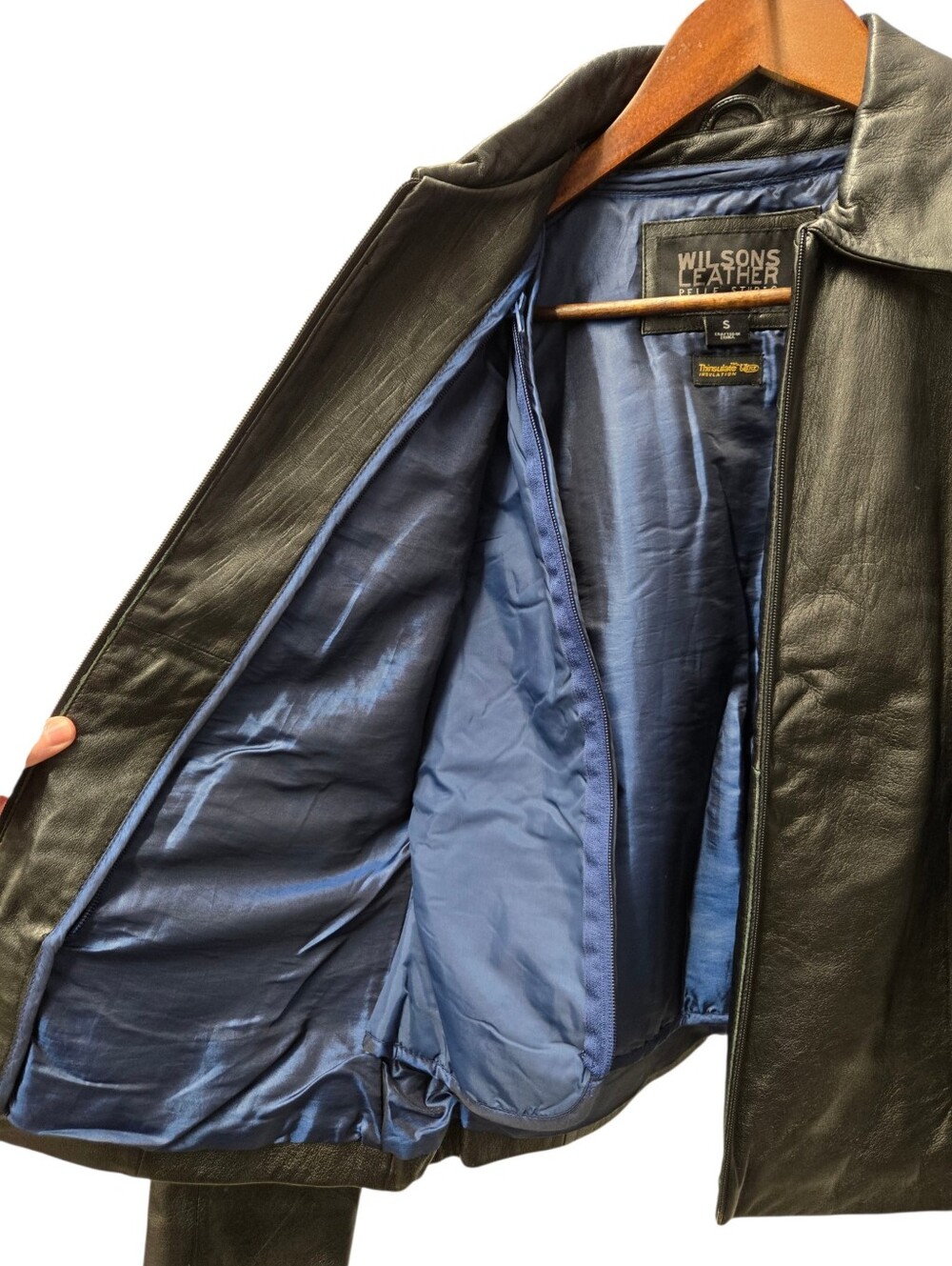 Y2K Wilson Leather Zip Up Moto Jacket - Picture 7 of 15